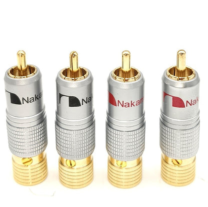 12PCS Nakamichi Gold Plated RCA Locking Plug 10mm
