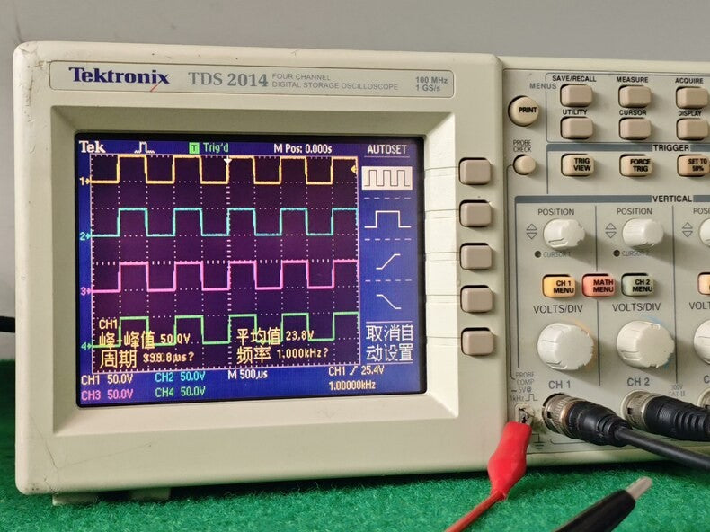 Used Tektronix TDS2014 100MHz 4CH Oscilloscope
