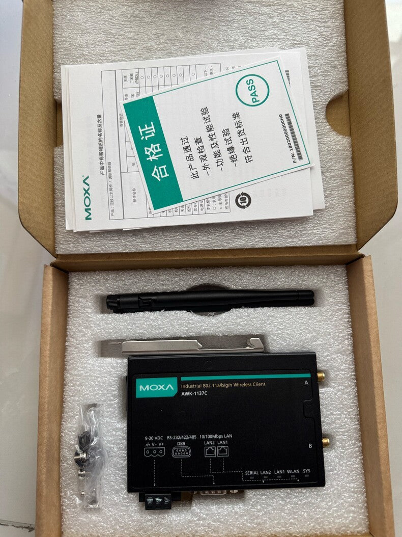 1PC New MOXA AWK-1137C-US Industrial Wireless Ethernet Bridge Wi-Fi Transceiver