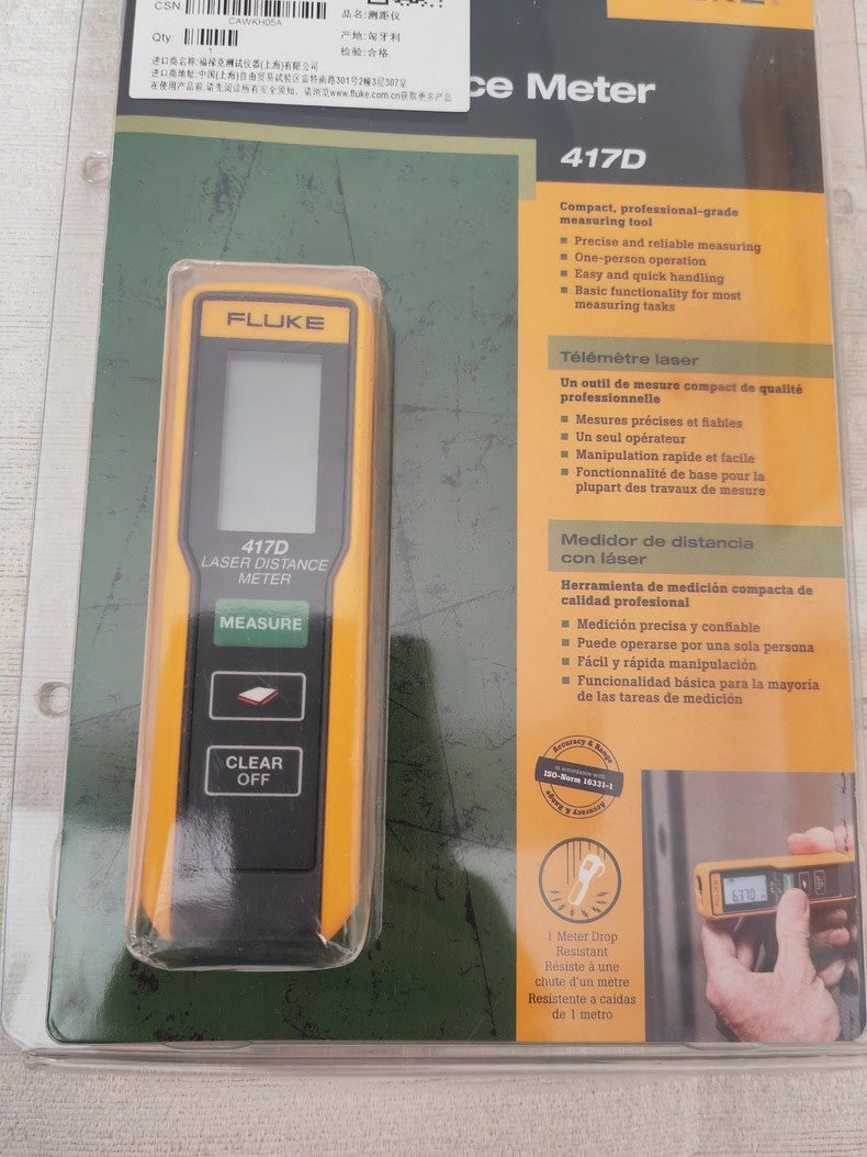 New Fluke 417D Laser Distance Meter Range Finder