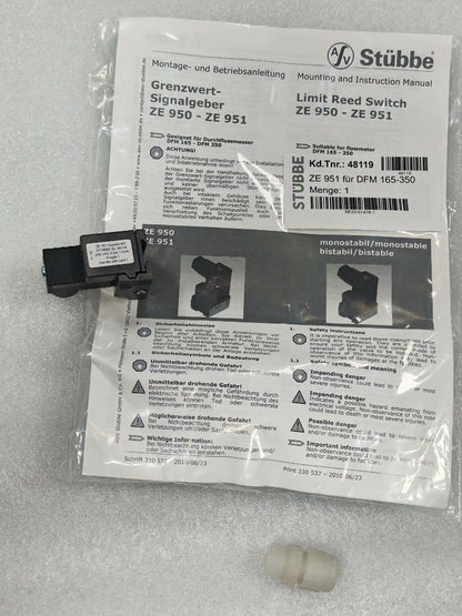 Stubbe ZE951 NO ASV Limit Reed Switch 230VAC 0.5A