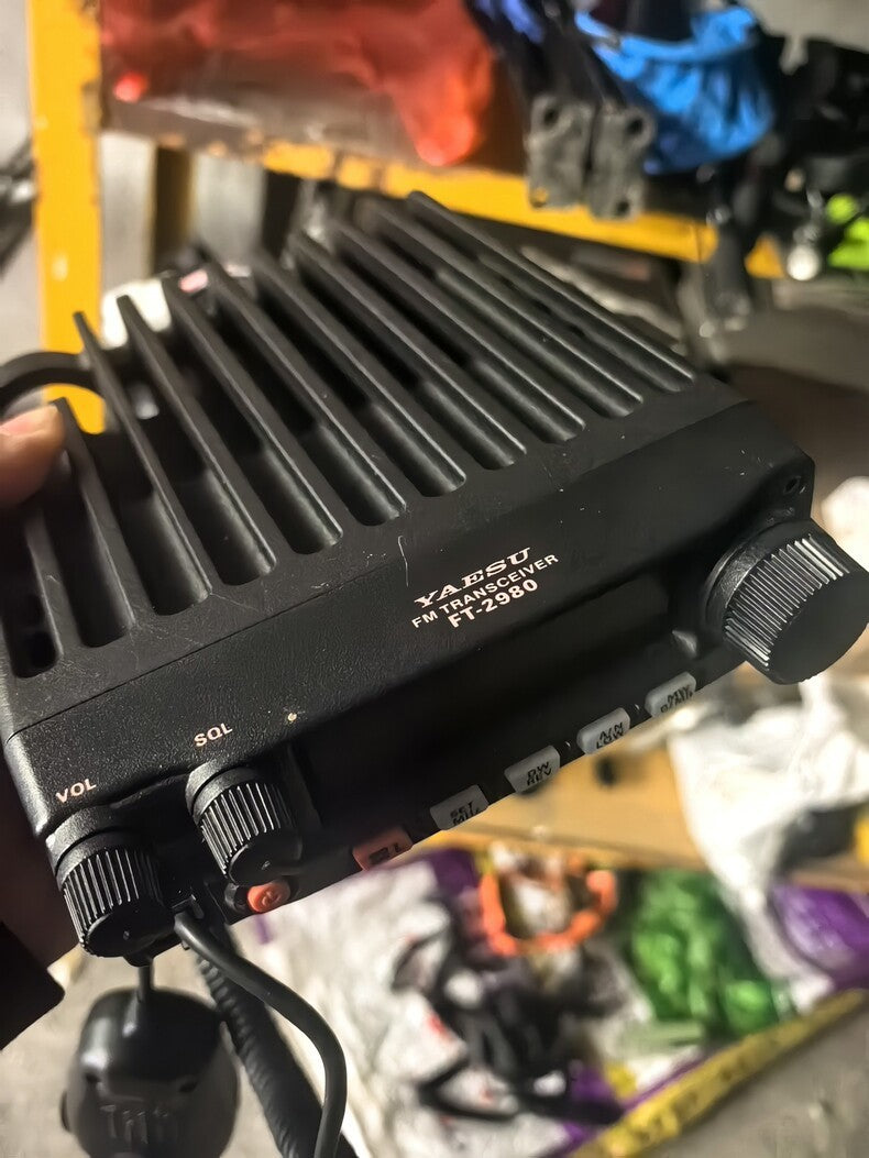 1PC Used FT-2980R YAESU 80W Single Band Mobile Radio Transceiver with Hand Mic