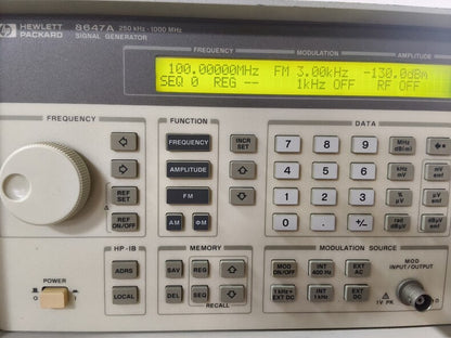 Used HP Agilent 8647A 250KHz-1GHz RF Signal Generator