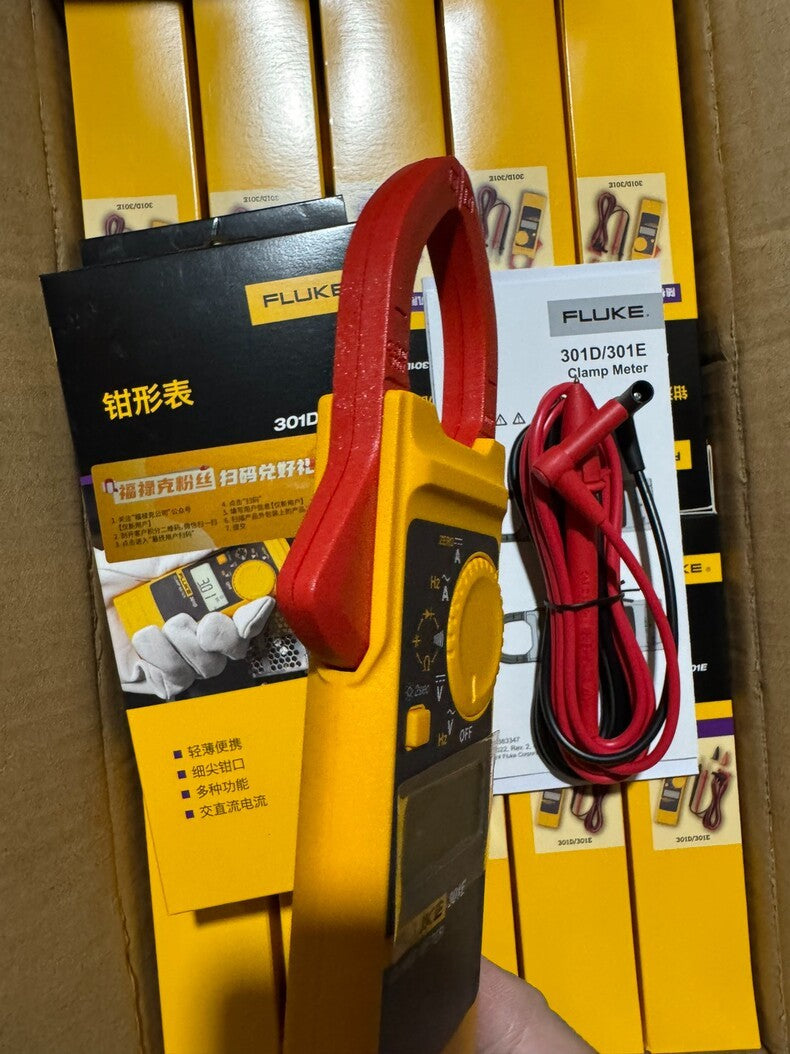 New Fluke 301E AC/DC Clamp Meter 600A