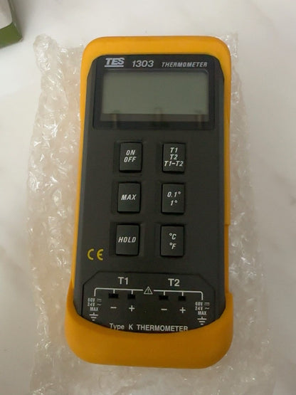 Used TES-1300 K-Type Digital Thermometer LCD