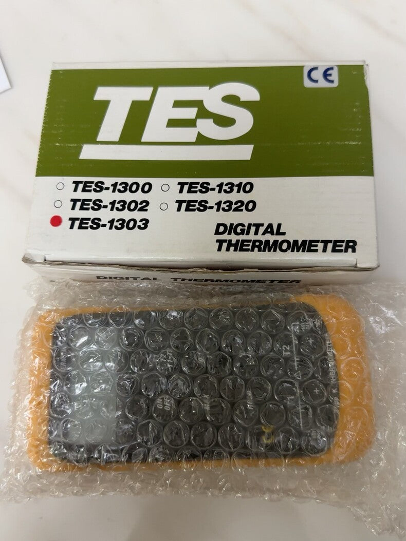 Used TES-1300 K-Type Digital Thermometer LCD