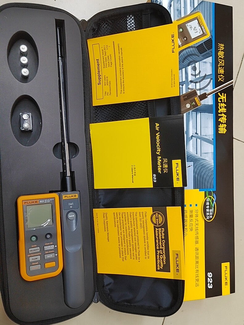 New Fluke 923 Handheld Hotwire Anemometer Air Flow Meter