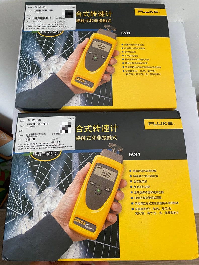 New Fluke 931 Dual-Mode Tachometer RPM Meter