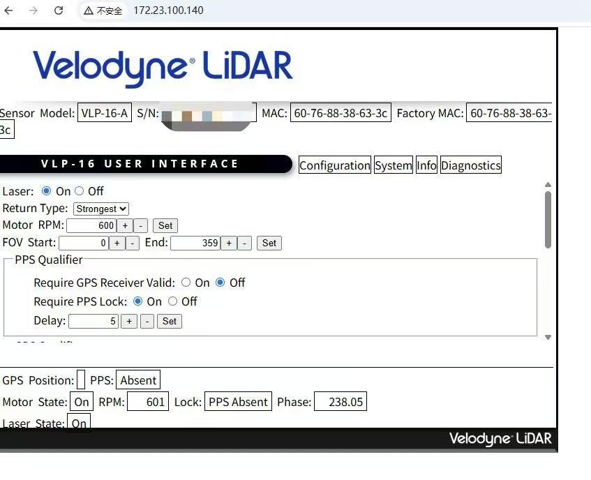 Used Velodyne VLP-16 Puck 3D LiDAR 16-Channel 360°
