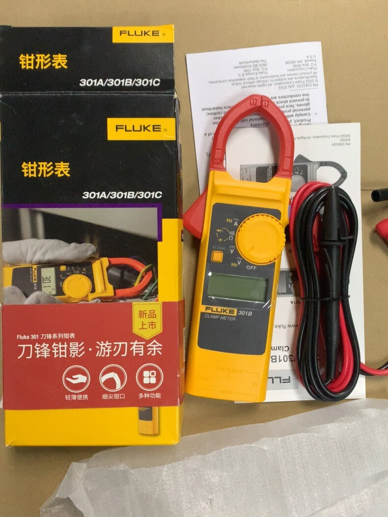Fluke 301B Digital Clamp Meter Volt/Ohm Tester