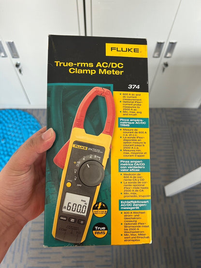 New Fluke 374 600V/600A True-RMS Clamp Multimeter