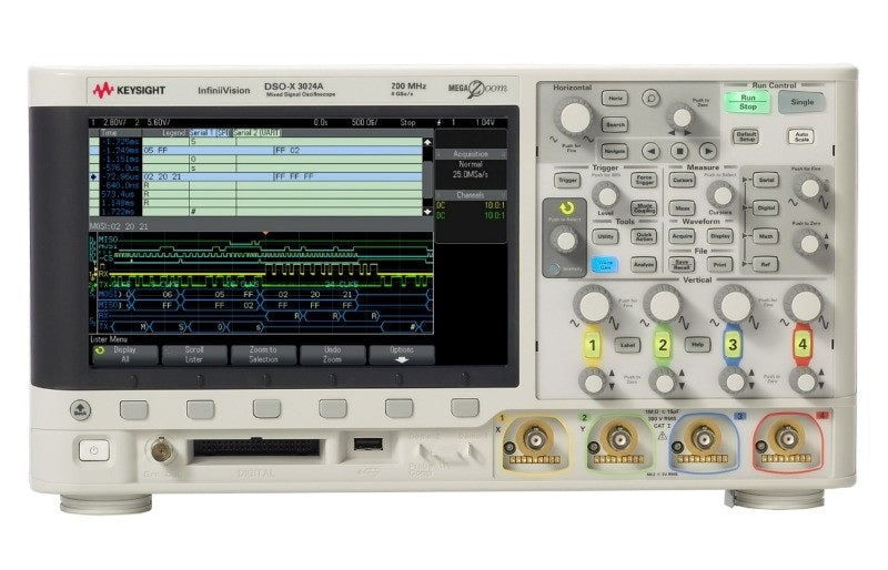 Keysight Technologies DSOX3024A 200 MHz Digital Oscilloscope (Used)