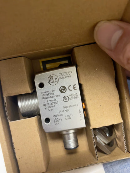 Used IFM OGD583 Laser Distance Sensor 0-8m