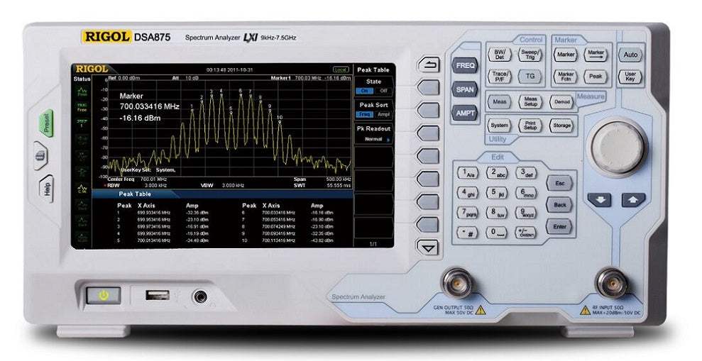 RIGOL DSA875-TG 9 5 GHz Spectrum Analyzer (Pre-Owned)
