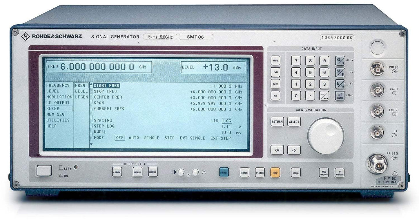 Rohde & Schwarz SMT06 5 6 GHz Signal Generator (Pre-Owned)