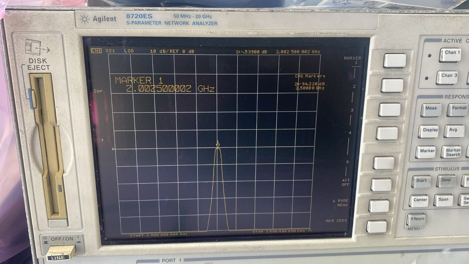 Band Pass Filter 2GHz 23MHz BW 3C45-2005