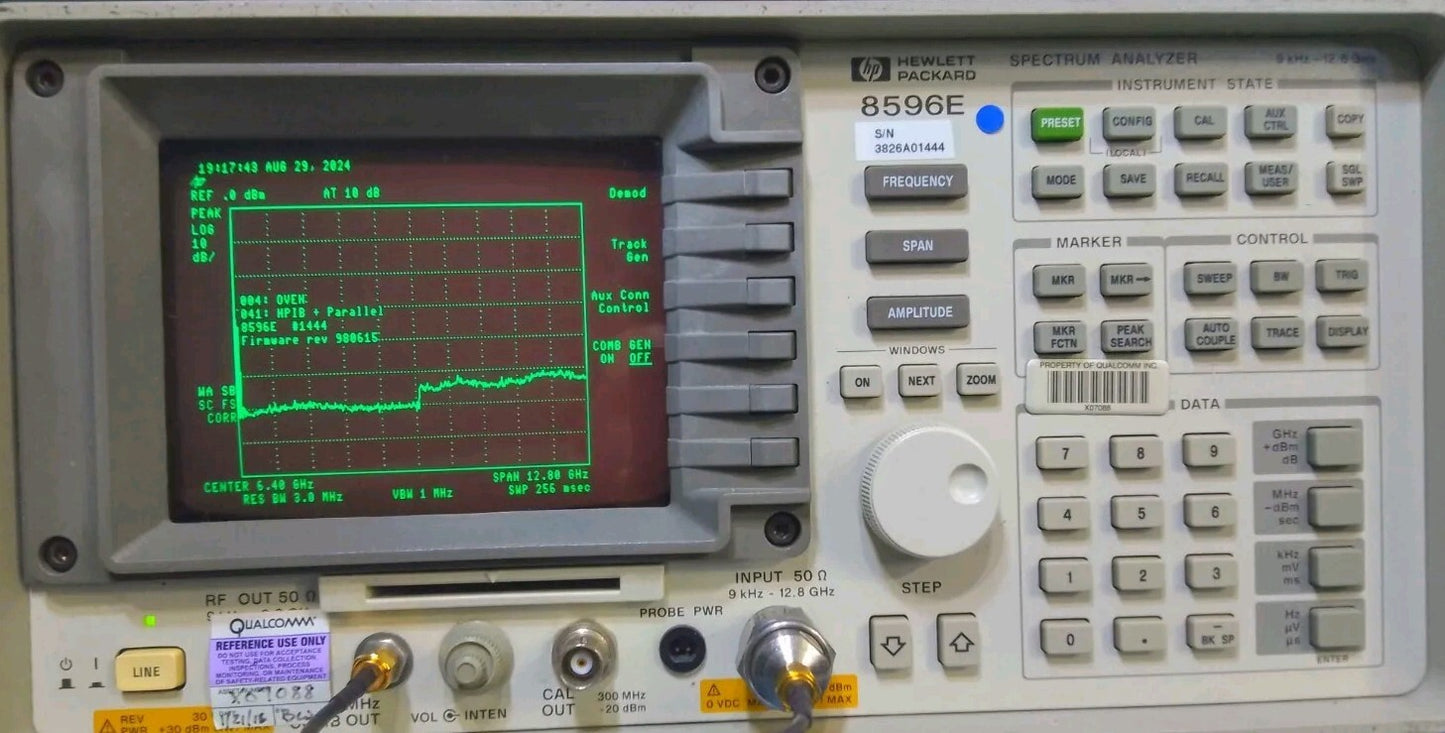 HP 8596E Spectrum Analyzer 9kHz-12.8GHz
