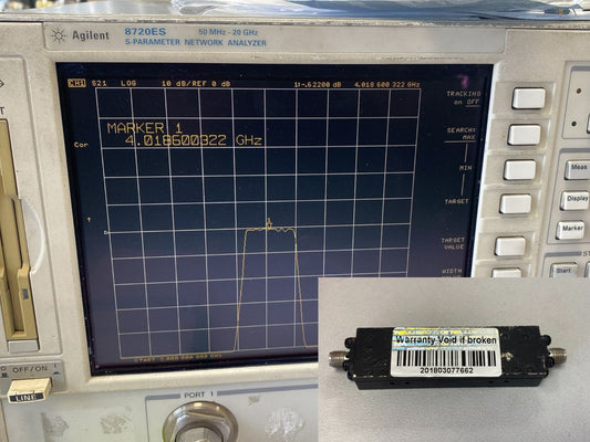 Band Pass Filter 4 GHz 320 MHz 0.8dB Loss
