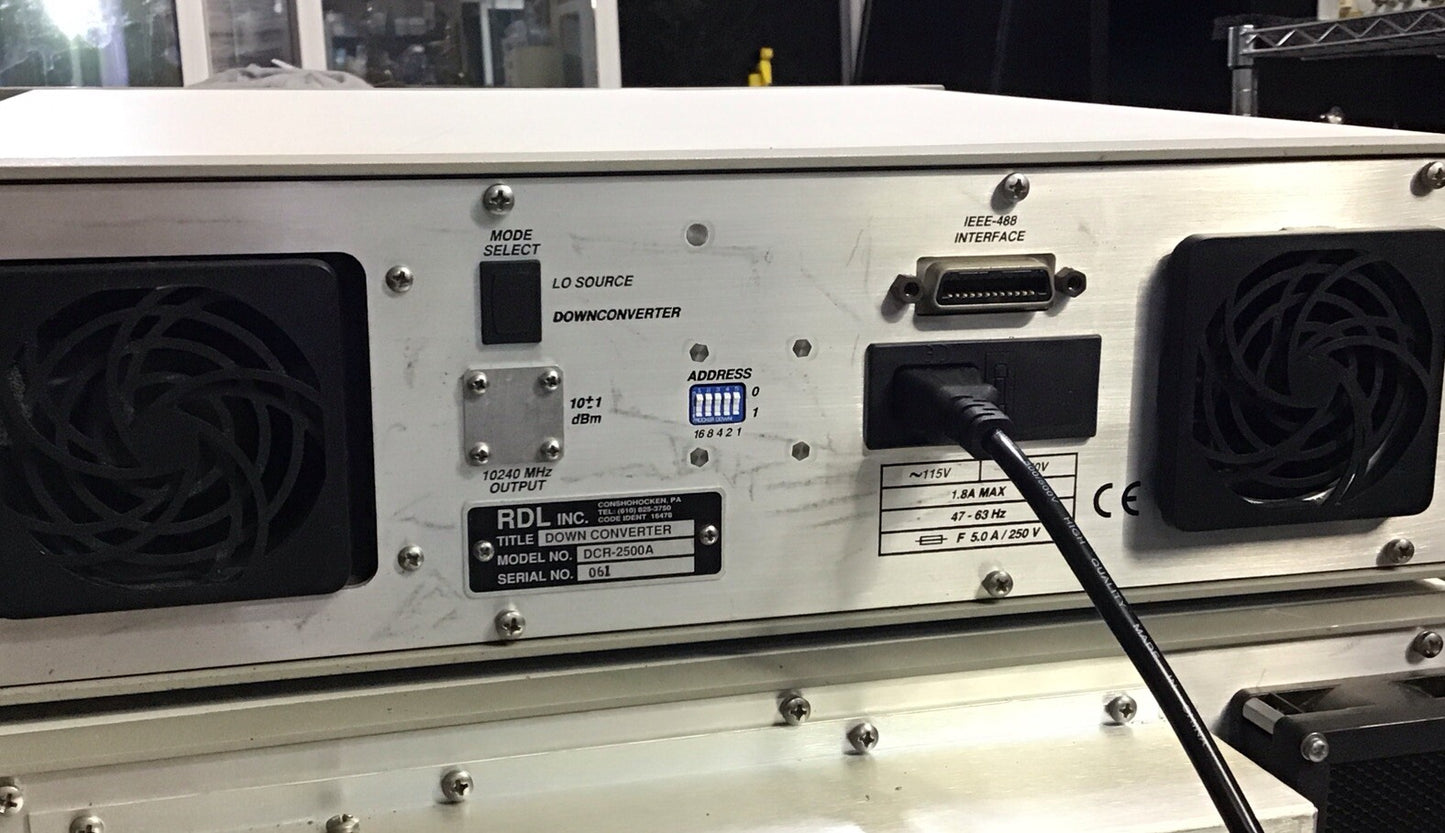 RDL MODEL DCR-2500A Downconverter Ultra Low Phase Noise