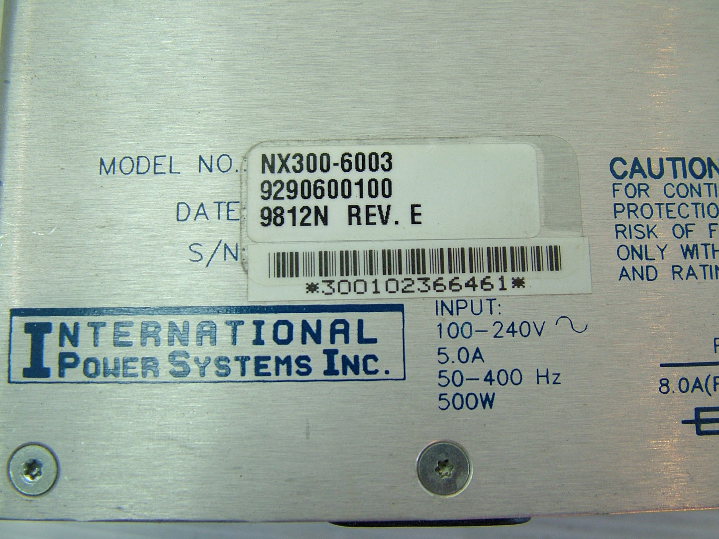 Agilent Infinium Oscilloscope Power Supply NX300-6003