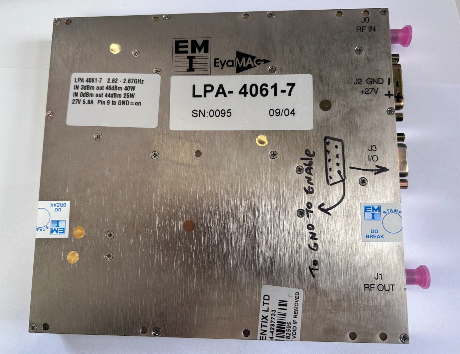 RF Power Amplifier LPA4061-7 2.62-2.67GHz