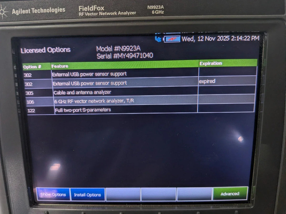 Keysight Agilent N9923A 6GHz Vector Network Analyzer