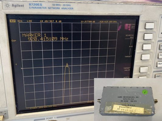 Band Pass Filter 920 MHz 75 MHz BW