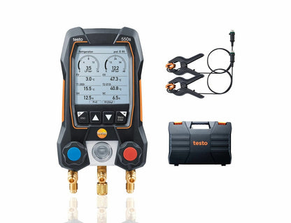 New Testo 550s Refrigeration Manifold Kit Temperature Probes