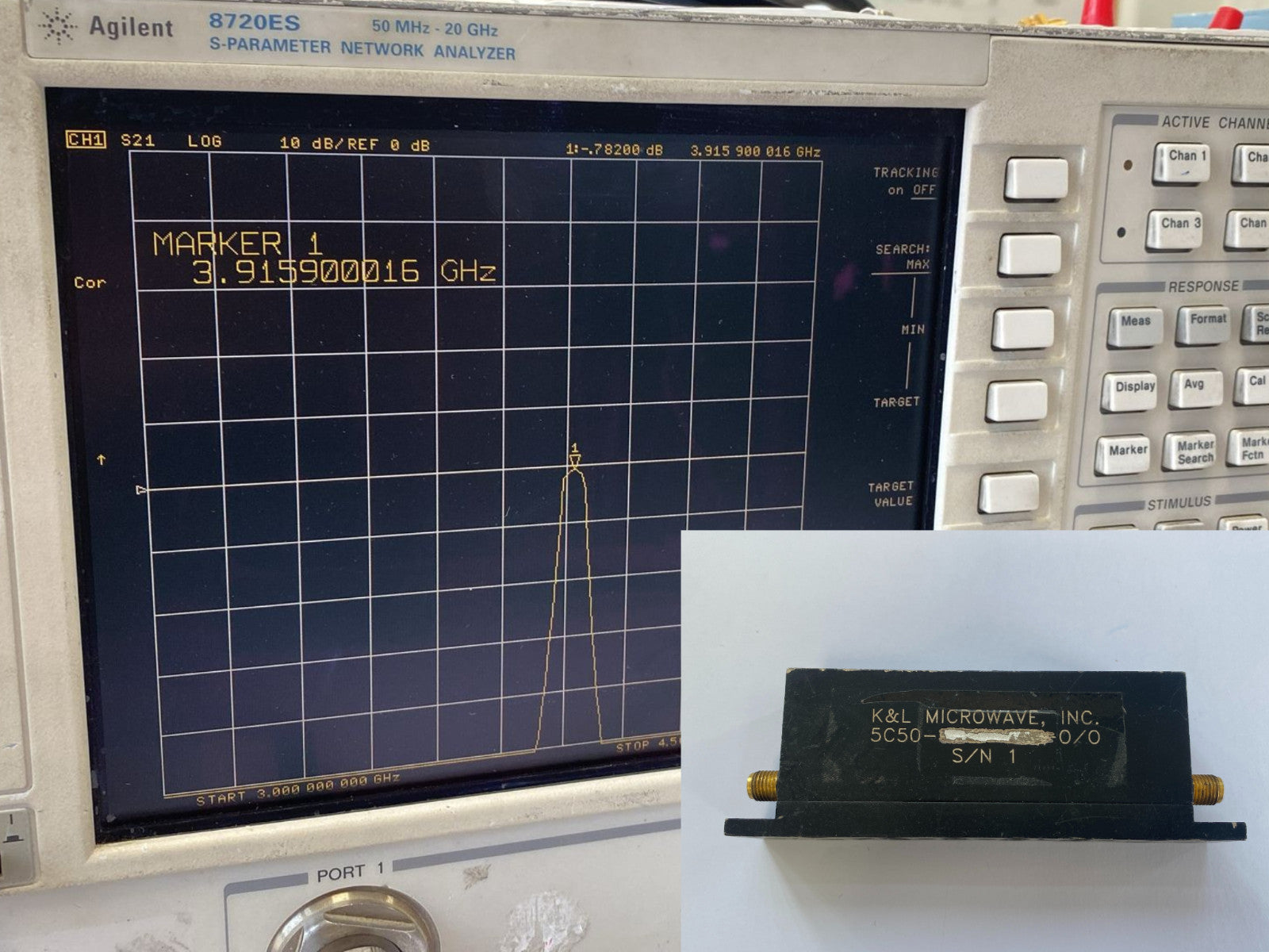 K&L Band Pass Filter 3.9 GHz 45 MHz