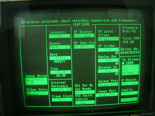 CRT Display for HP 8920A 8920B