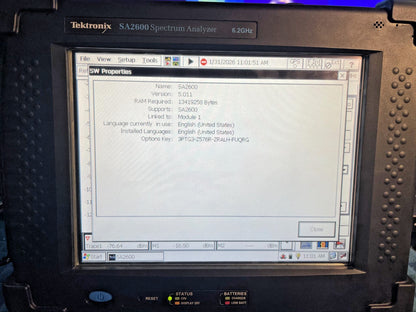 Tektronix SA2600 6.2GHz Real-Time Spectrum Analyzer
