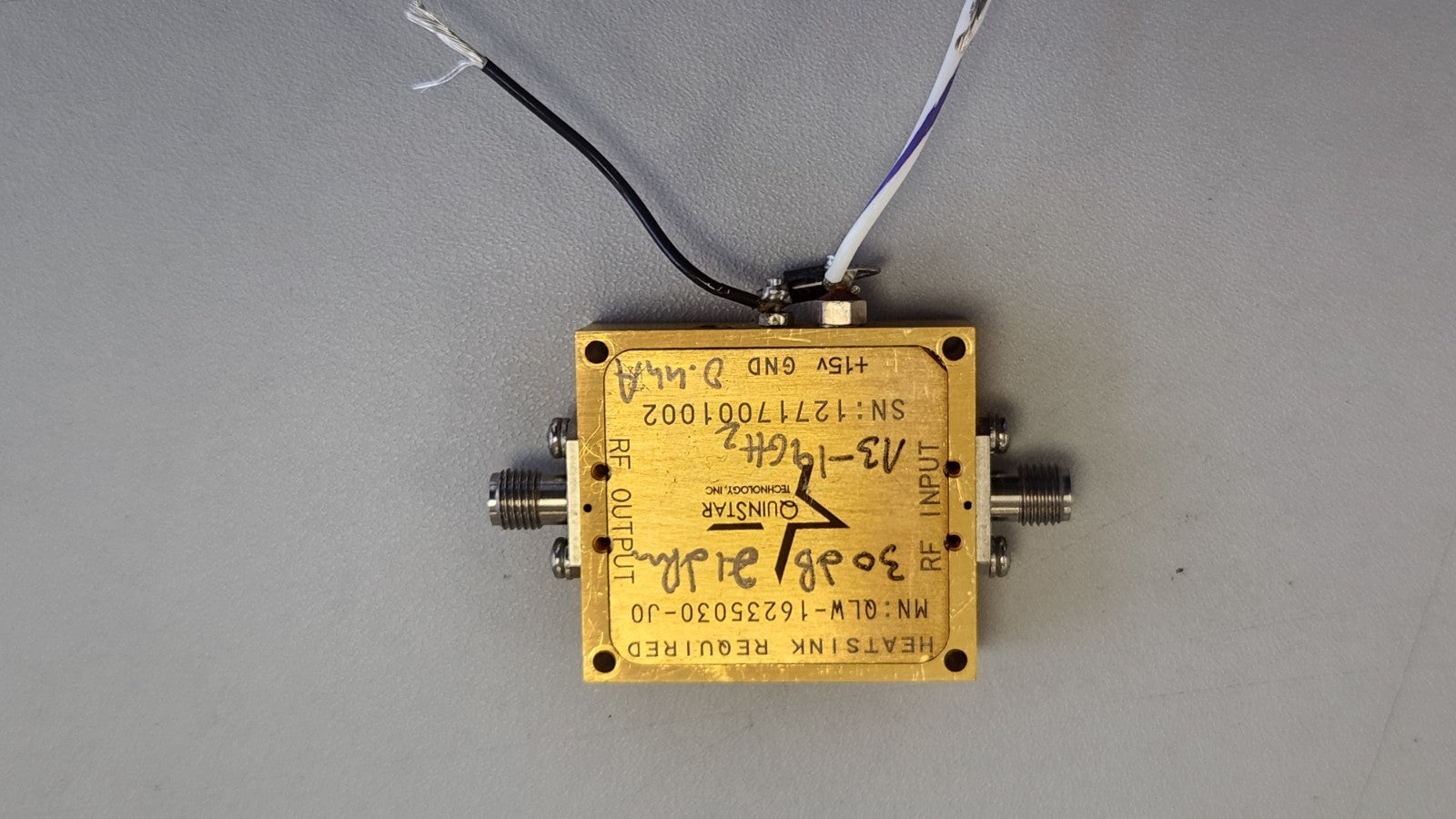 Quinstar Amplifier 13-19GHz 30dB 21dBm QLW16235030
