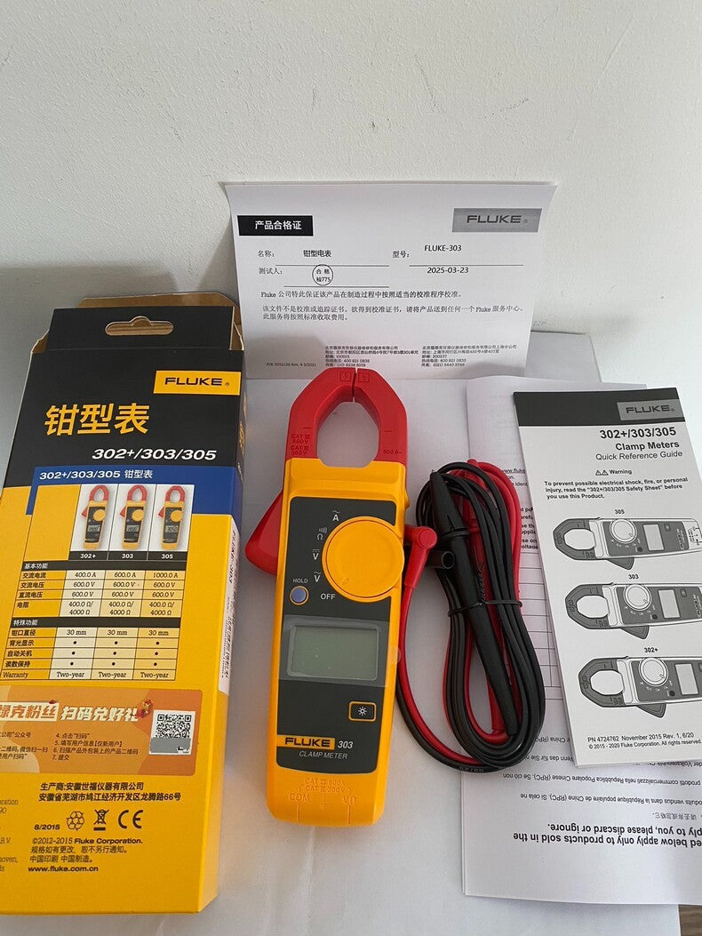 New Fluke 303 600A Handheld Clamp Meter