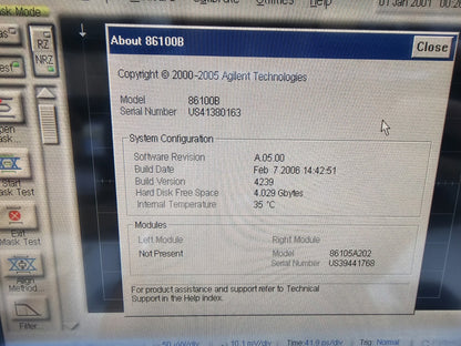 Agilent 86100B Infiniium DCA Wideband Oscilloscope with Optical Unit