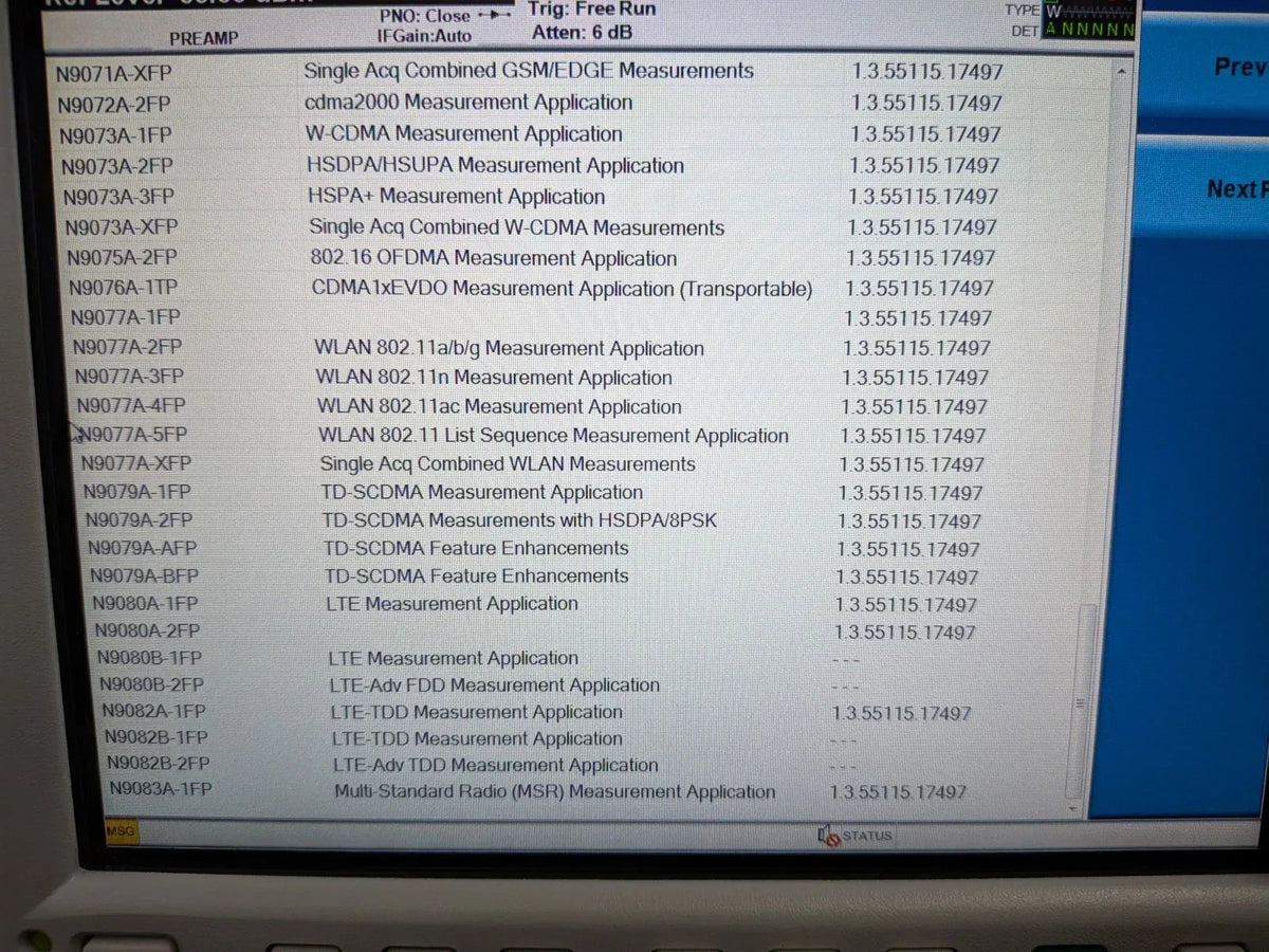 Agilent Keysight N9010A 26.5GHz Spectrum Analyzer