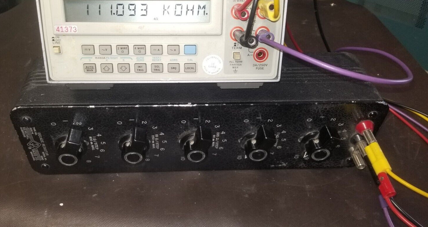 Resistance Decade Box 1Ω-111.11kΩ 5 Decades General Radio