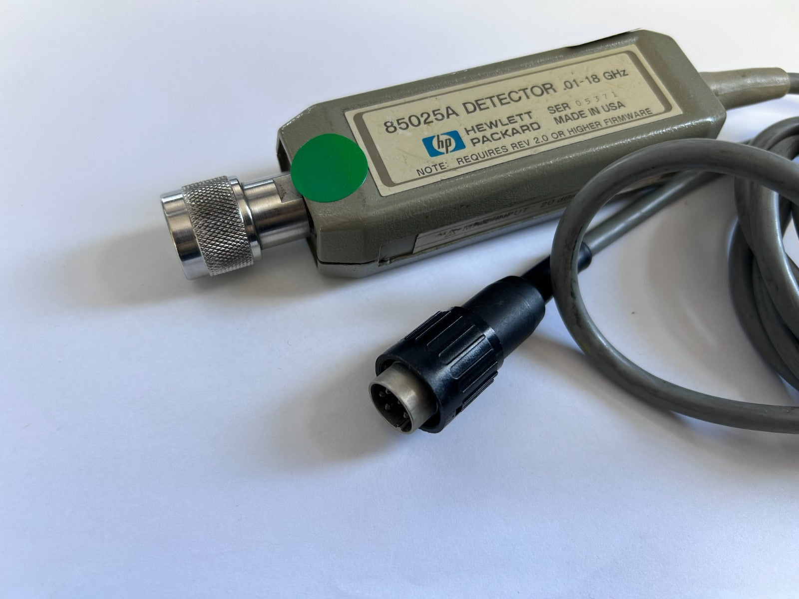 Agilent 85025A 0.01-186 GHz 20 dBm Detector