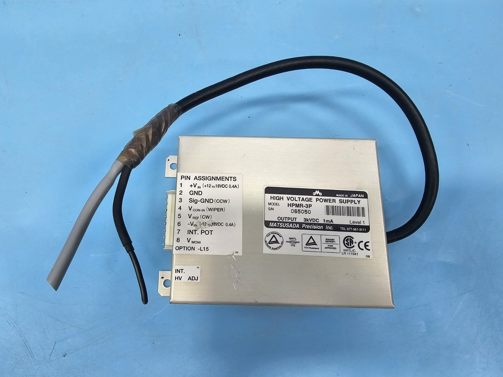 Matsusada HPMR-3P High Voltage Power Supply