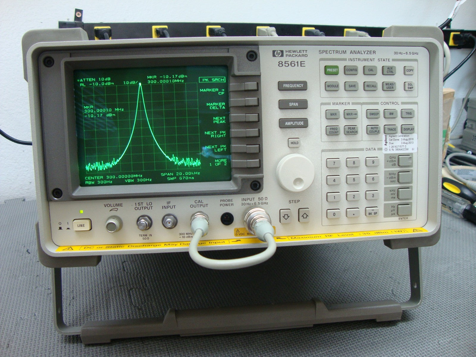 HP 8563E 8562A 8561E Spectrum Analyzer Calibration Service