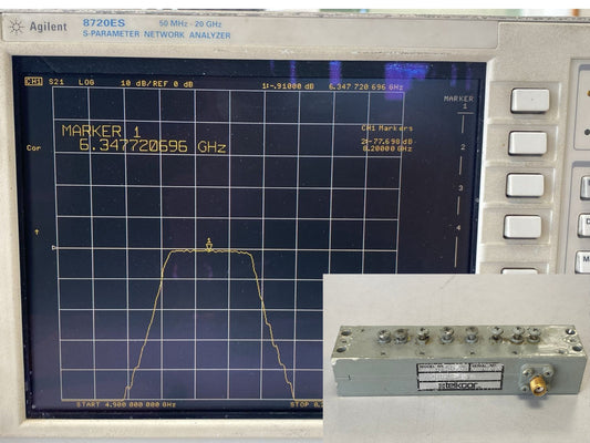 Band Pass Filter 6.3 GHz 800 MHz BW 0.8dB