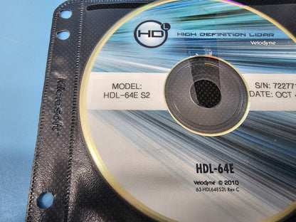 VELODYNE HDL-64E-S2 LIDAR Autonomous Robotics Scanner