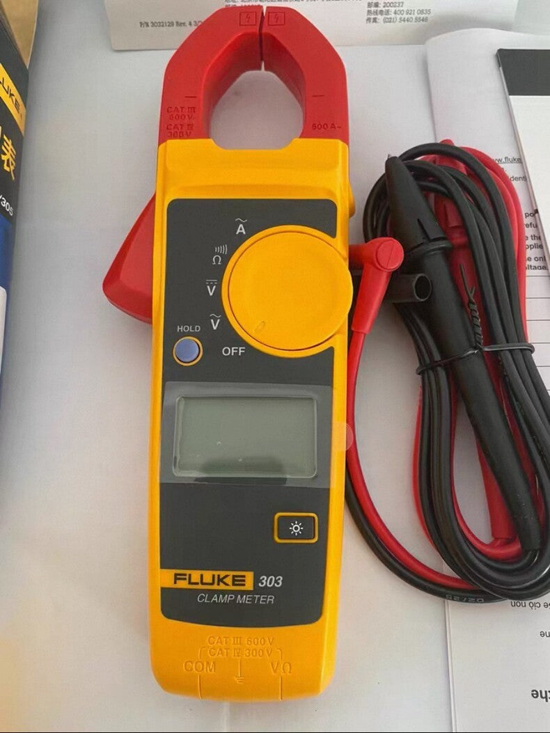 New Fluke 303 600A Handheld Clamp Meter