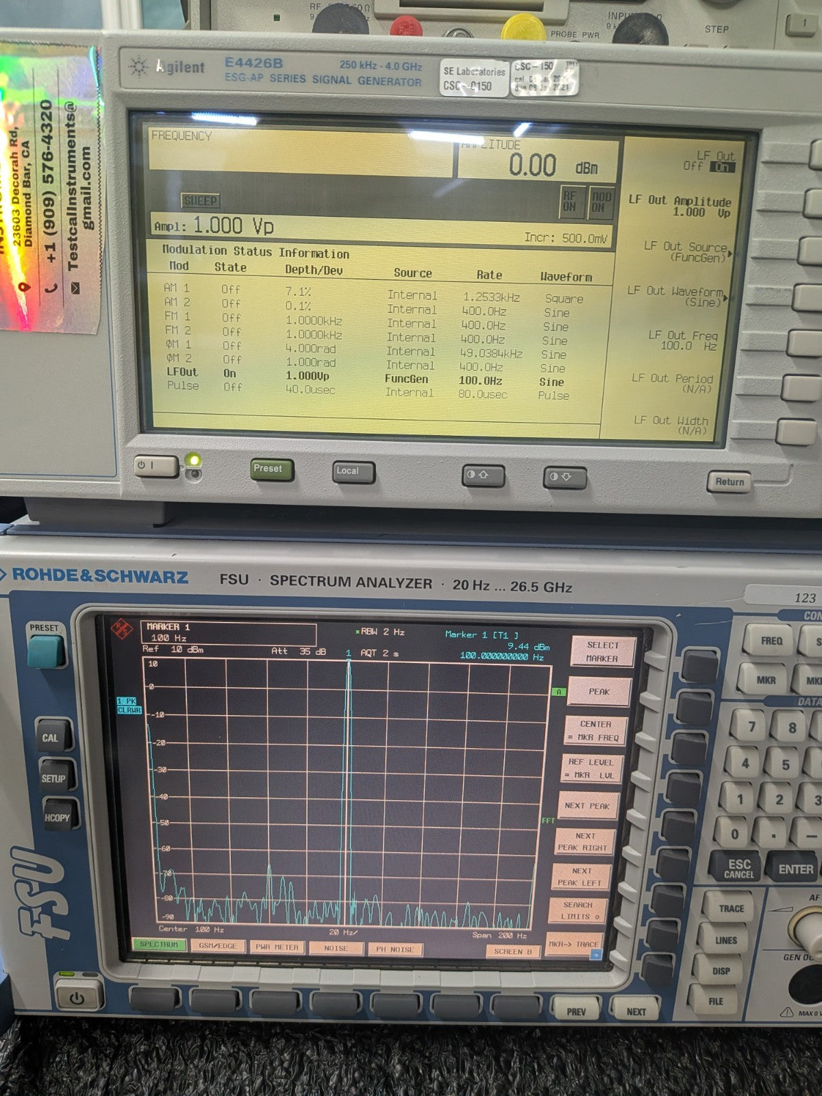 Agilent E4426B ESG-AP Series Signal Generator