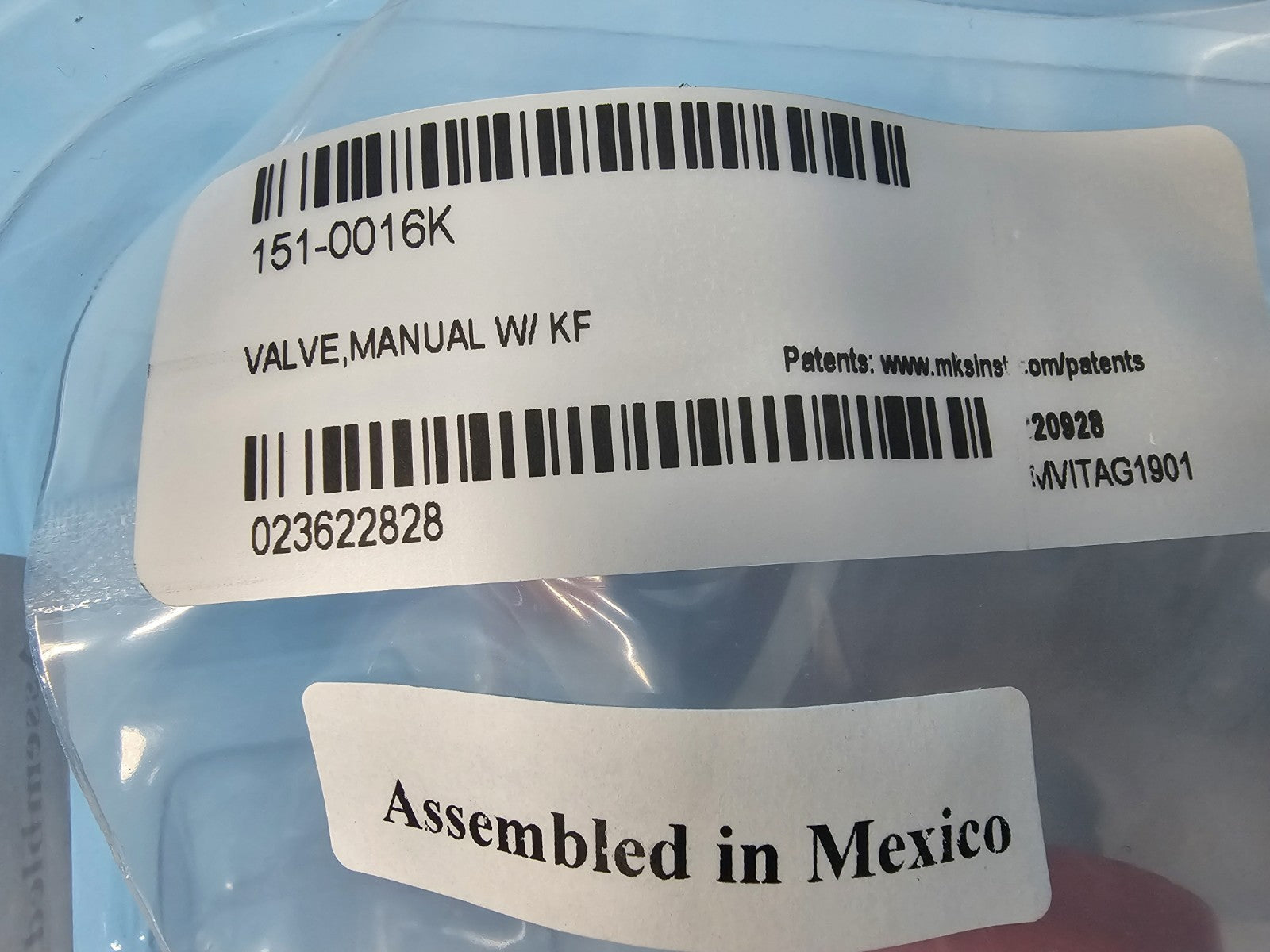 New MKS 151-0016K Manual Angle Valve