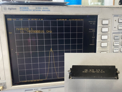 K&L Band Pass Filter 11.7 GHz 40 MHz Bandwidth