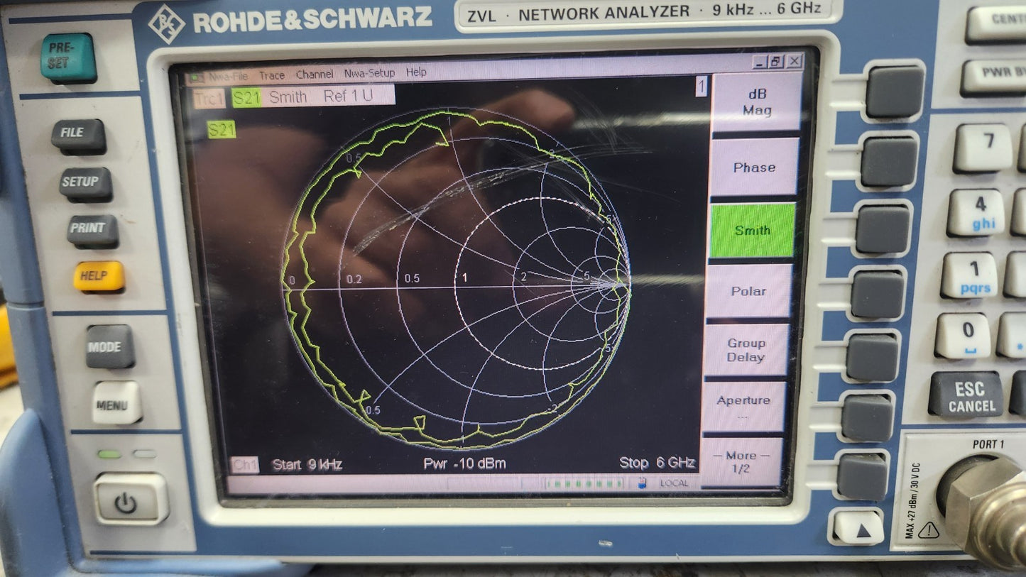 Rohde & Schwarz ZVL6 Vector Network Analyzer 9kHz-6GHz