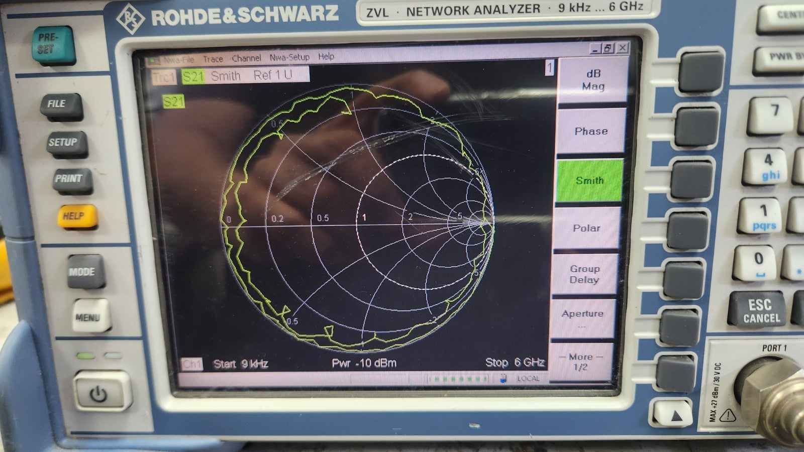 Rohde & Schwarz ZVL6 Vector Network Analyzer 9kHz-6GHz
