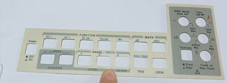 Agilent 34401A Membrane Keypad Protective Film