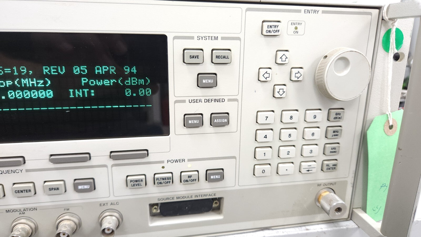 Agilent 83620A 836X0A/B 83650B Front Panel Display