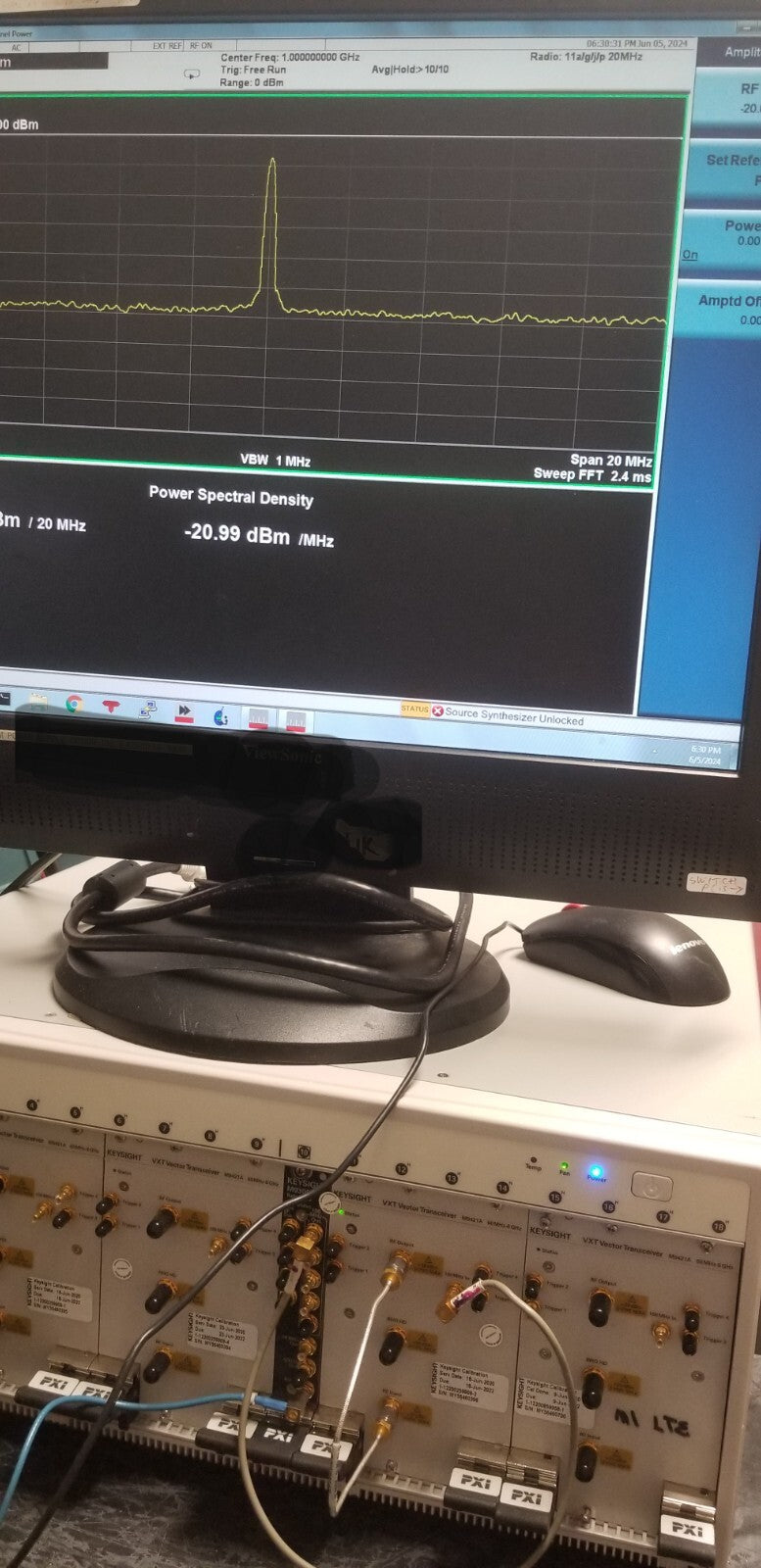 PXIe 6 GHz Vector Transceiver Keysight M9421A WLAN opt